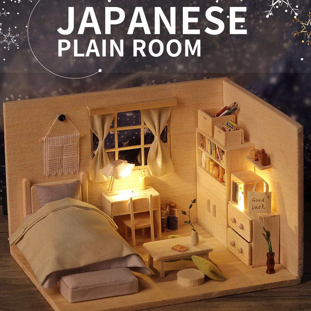 Đồ chơi trẻ em lắp ráp nhà búp bê thu nhỏ phong cách 3D Nhật Bản