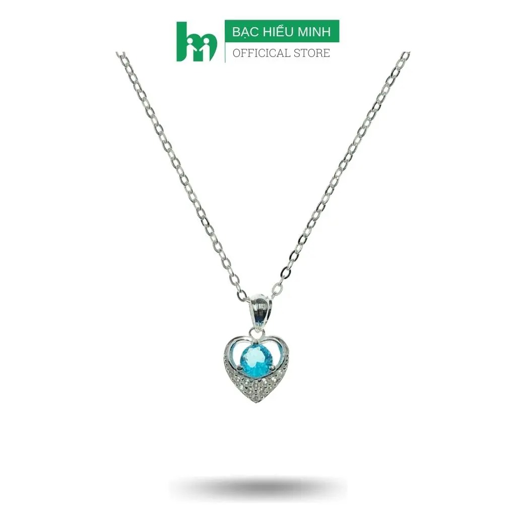 Dây Và Mặt Dây Chuyền Nữ Bạc Hiểu Minh DMD408BL trái tim