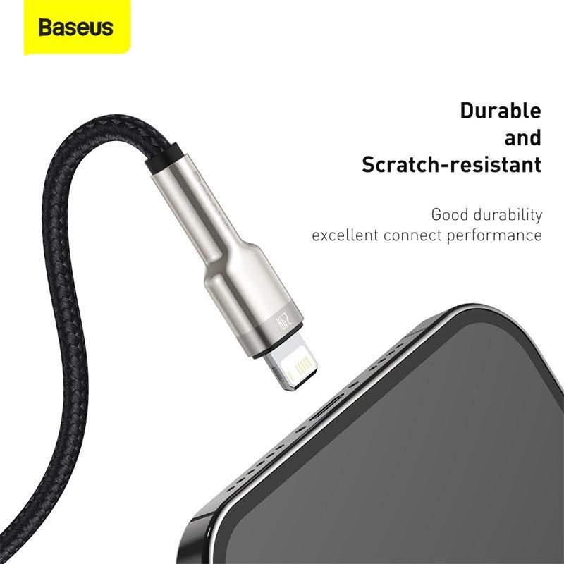 Cáp sạc nhanh, siêu bền Baseus Cafule Metal Series dùng cho iPhone/ iPad