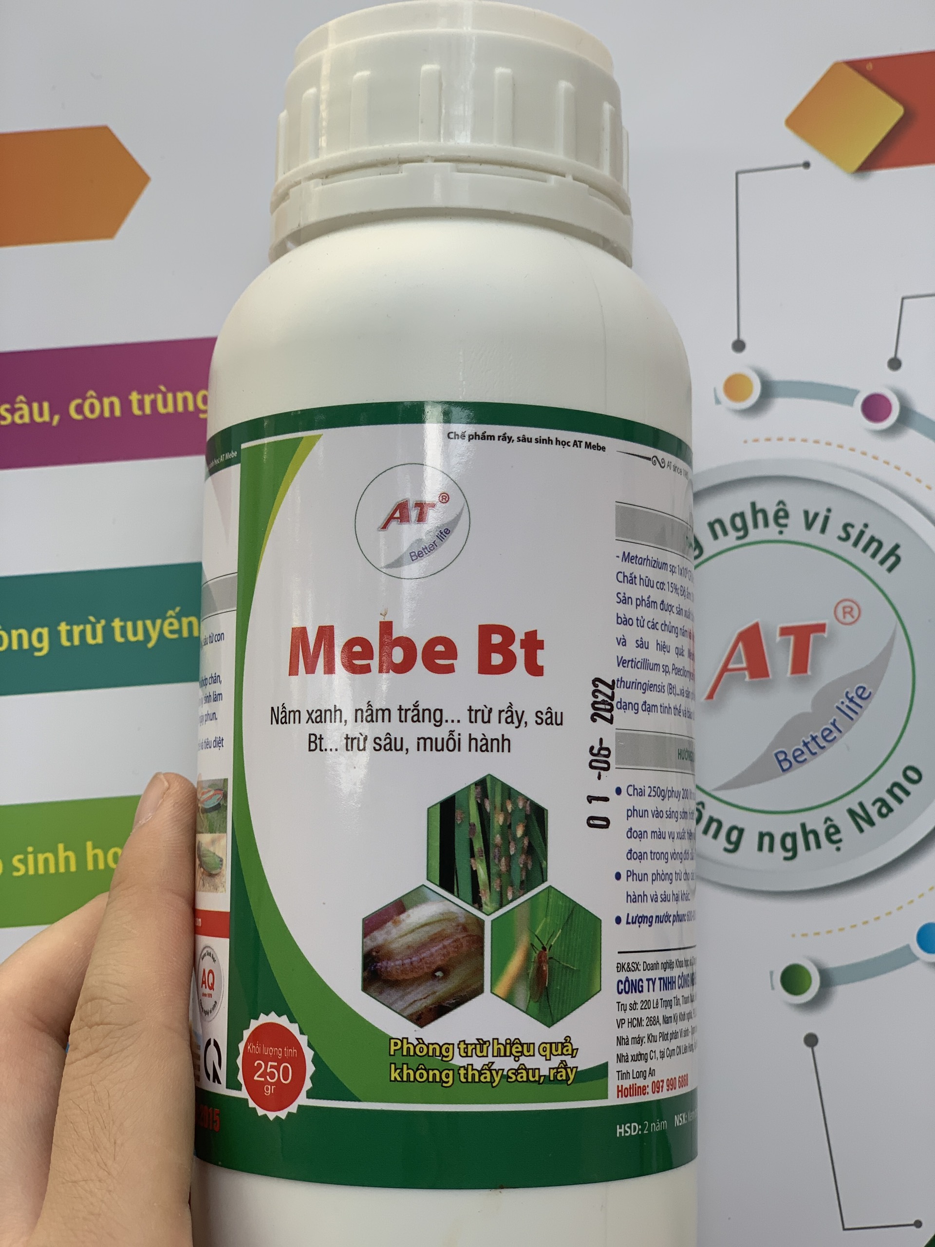 Thuốc Trừ Sâu Sinh Học AT Mebe BT 250gr Đặc Trị Ấu Trùng Từ Trứng An Toàn Hiệu Quả Không Cần Cách Ly