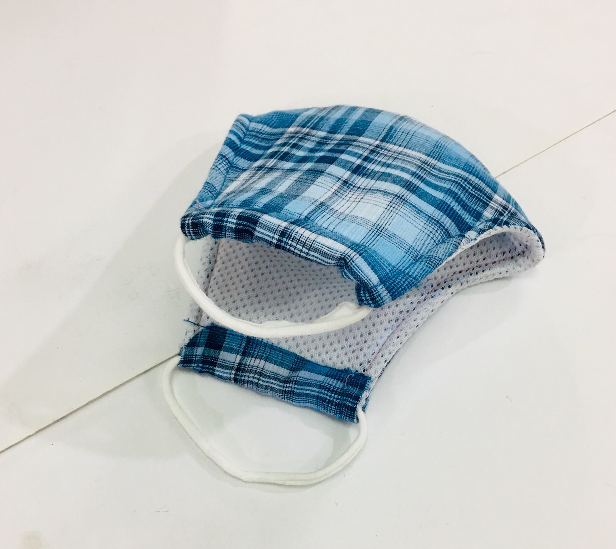KHẨU TRANG DÀY VẢI KẺ COTTON COMBO 10 CÁI NHIỀU MÀU