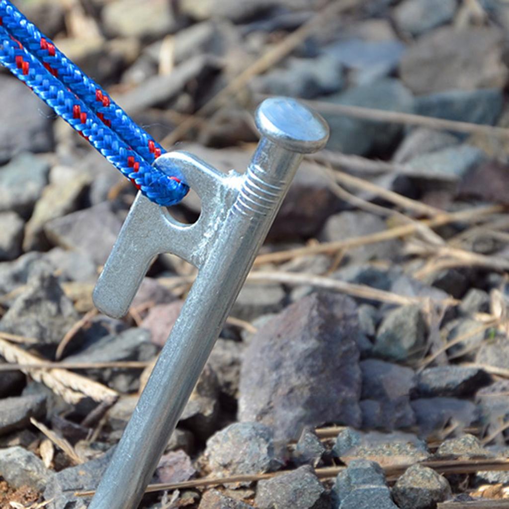 2x4 Pieces Outdoor Camping Tent Stakes Awning Tarp Ground Nails Pegs Pins 40cm