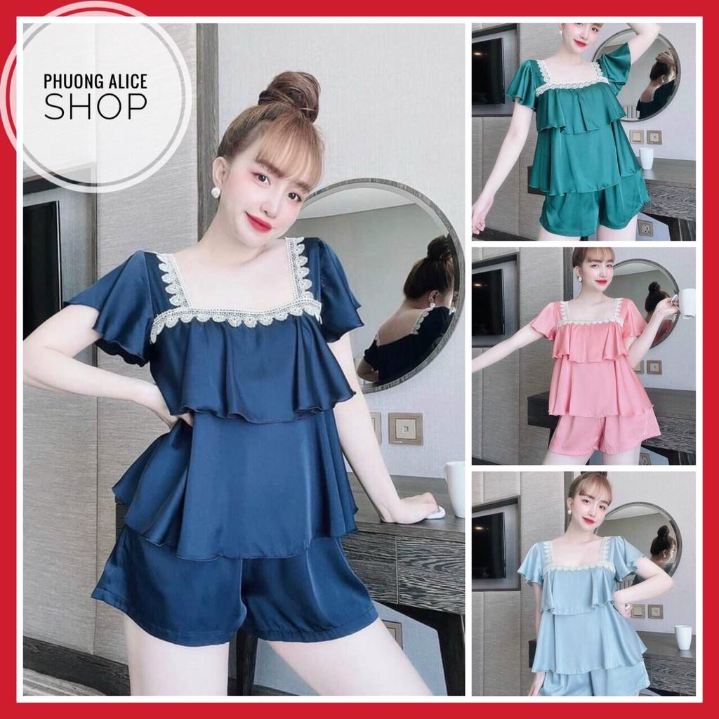 Đồ bộ đùi nữ mặc nhà, bộ cánh tiên phối ren dễ mặc- Phuongaliceshop