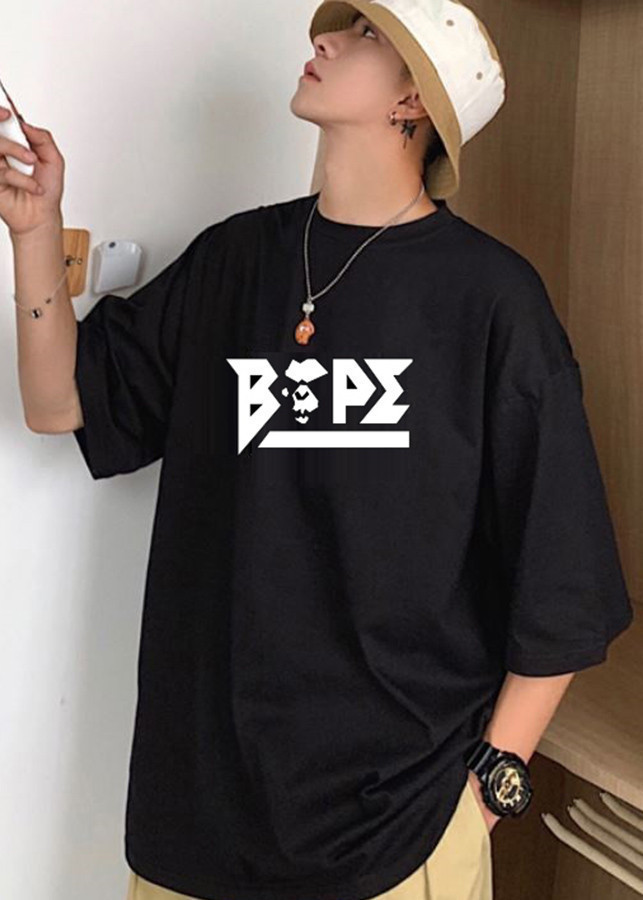 Áo thun Tay lỡ Nam Nữ Form Rộng In Phản quang BPe KiKo Trùm Unisex màu đen vải cotton thích hợp đi chơi đi xem phim cinema