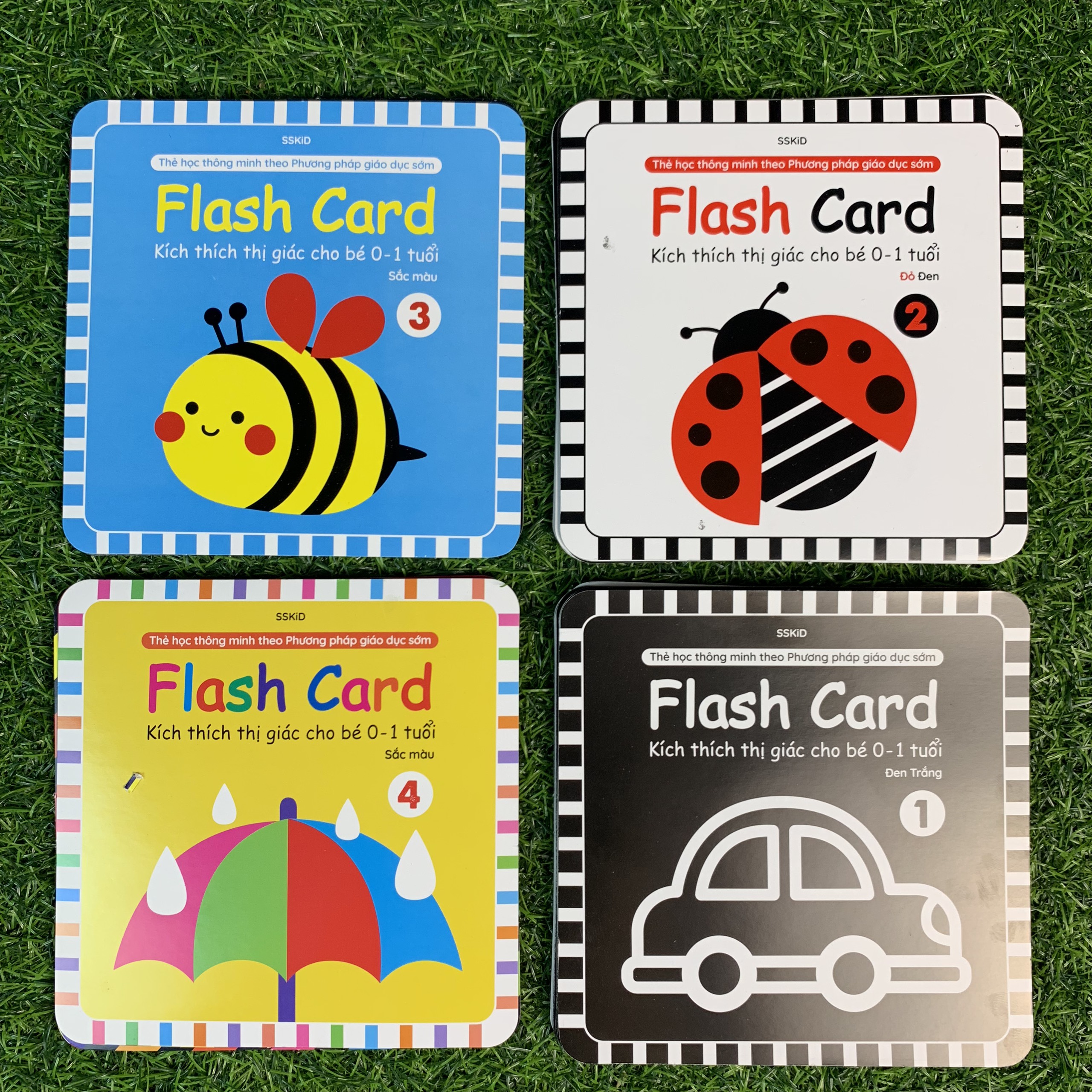 Bộ 80 Thẻ Flash Card Kích Thích Thị Giác Cho Bé Từ 0-1 Tuỏi