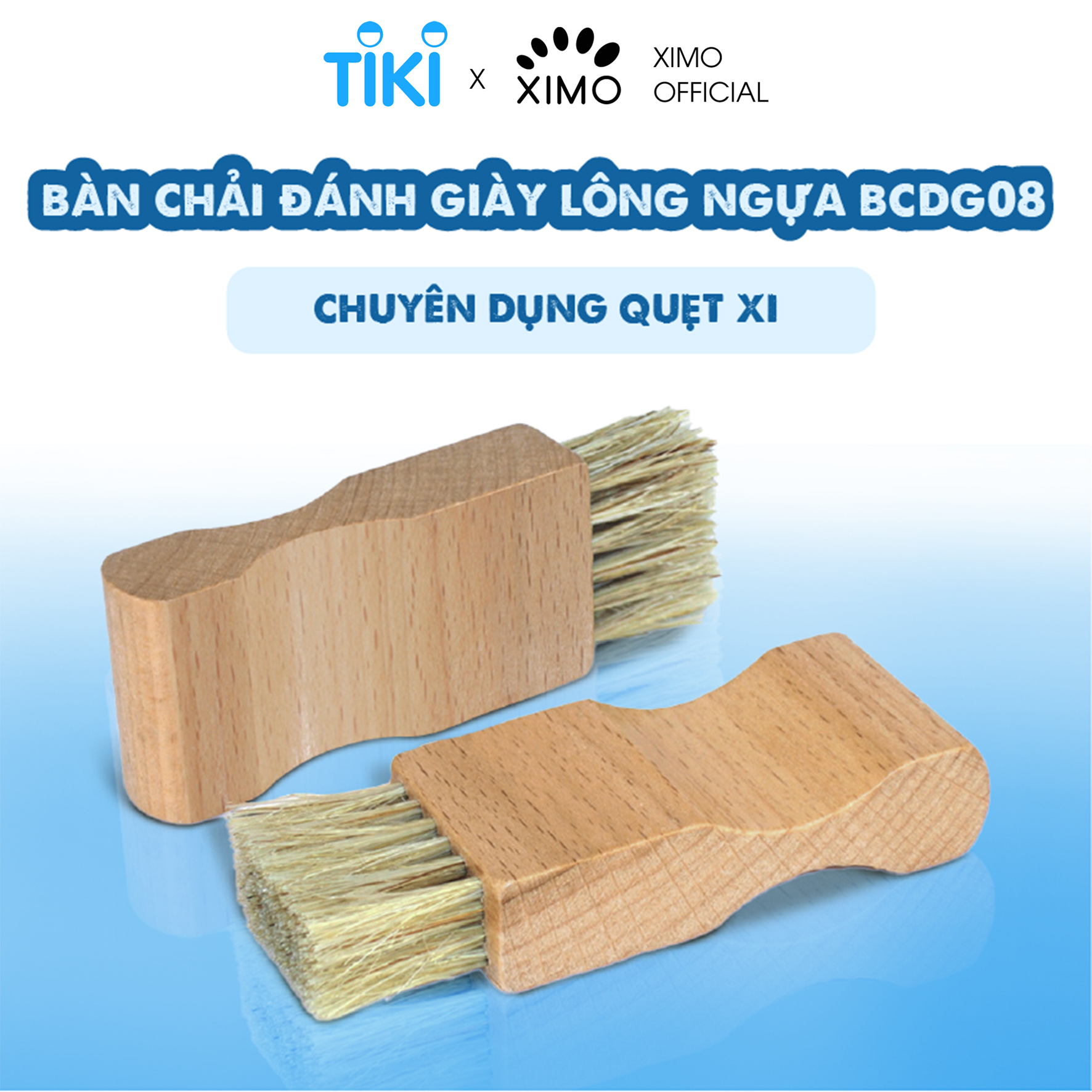Bàn chải lông ngựa quẹt xi đánh giày chuyên dụng XIMO