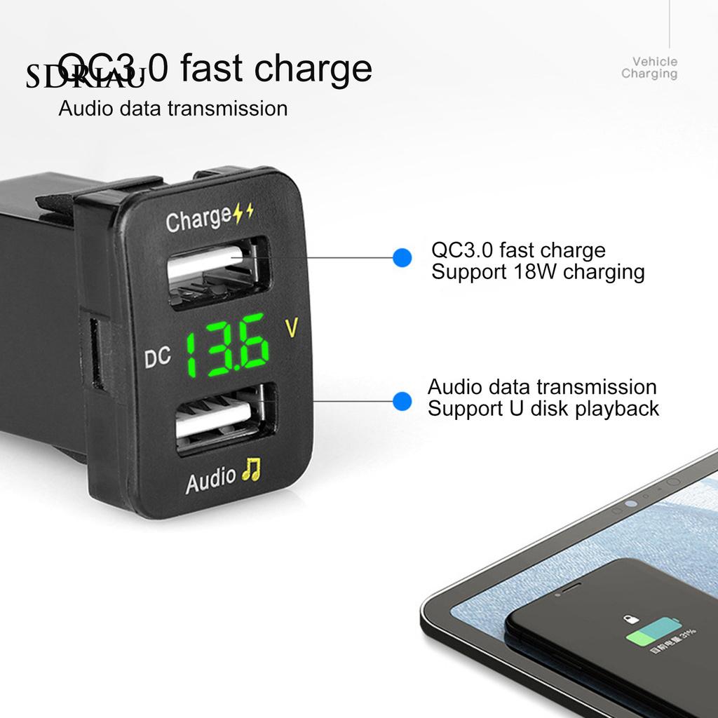Cốc Sạc Usb Qc 3.0 Cho Xe Hơi Toyota