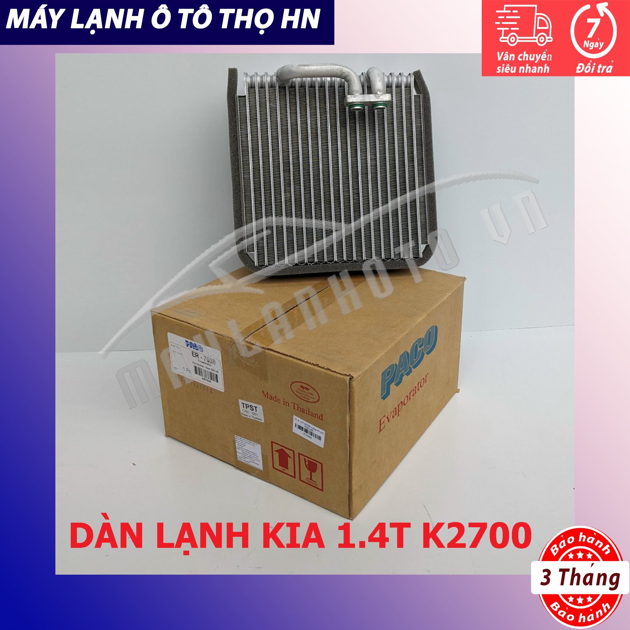 Dàn  lạnh Kia 1,4 tấn K2700 - K3000  Hàng xịn Thái Lan