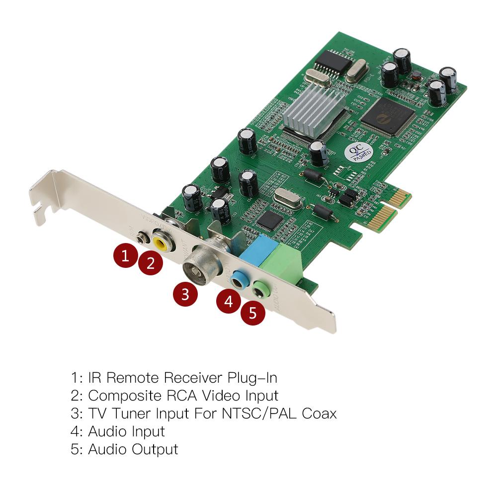 PCI-E Internal TV Tuner Card MPEG Video DVR Capture Recorder PAL BG PAL I NTSC SECAM PC PCI-E Multimedia Card Remote