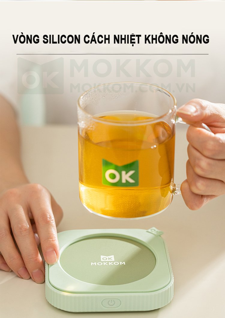 Đế Hâm Nóng Giữ Nhiệt Đa Năng Mokkom MK401 Làm Ấm Mọi Chất Liệu - Hàng Chính Hãng