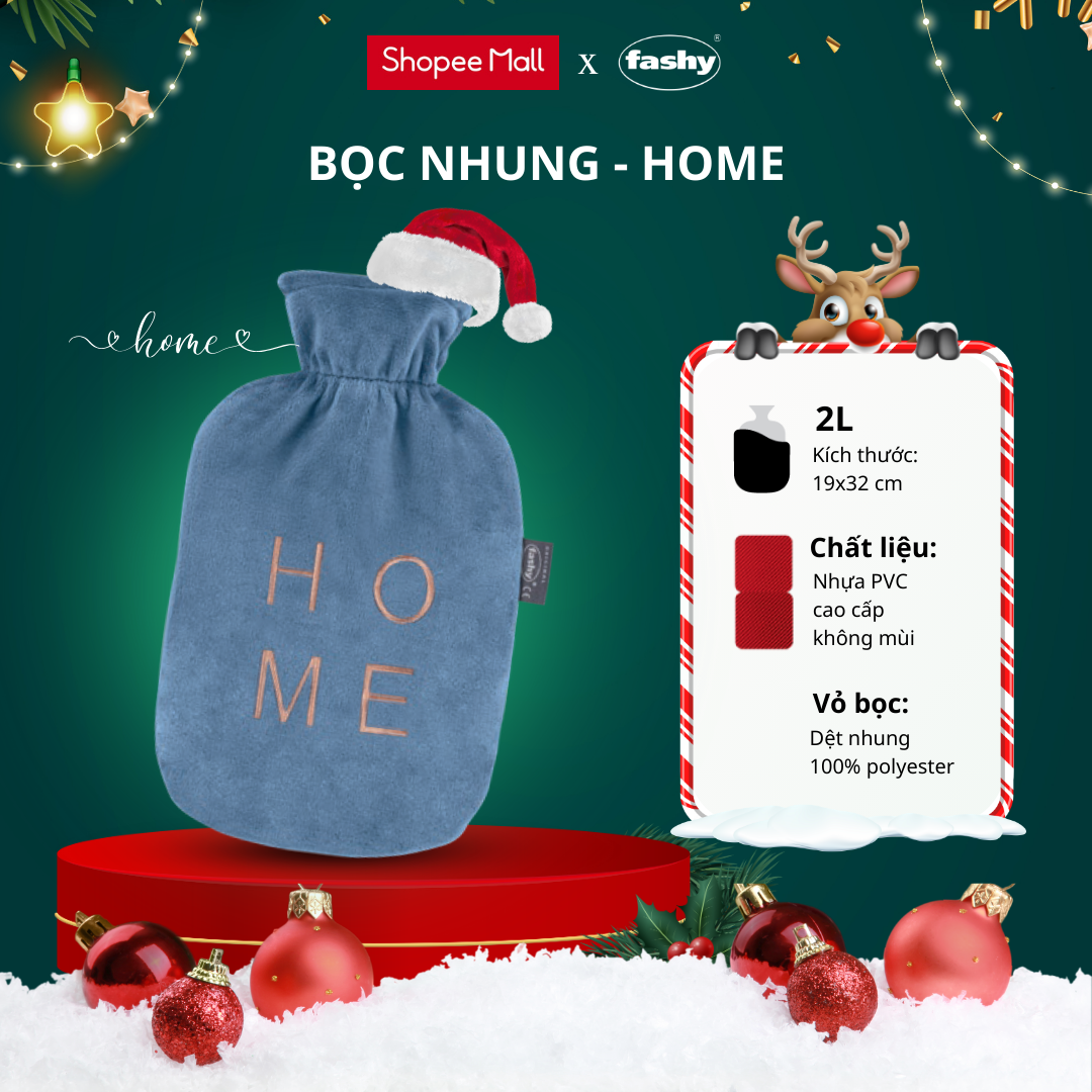 Túi chườm Fashy Germany Bọc Nhung thêu chữ đặc biệt 100% nhập khẩu từ Đức