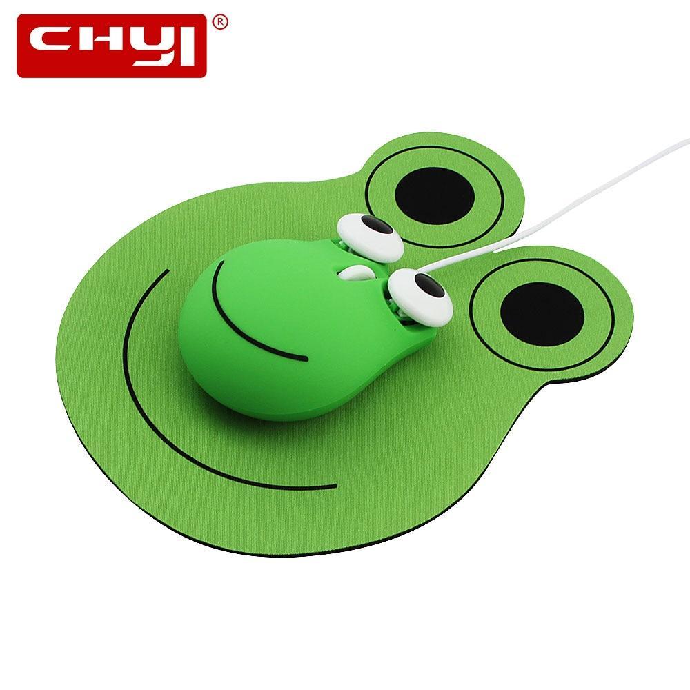 Chuột Máy Tính Có Dây 1600 Dpi 3d Hình Chú Ếch Dễ Thương