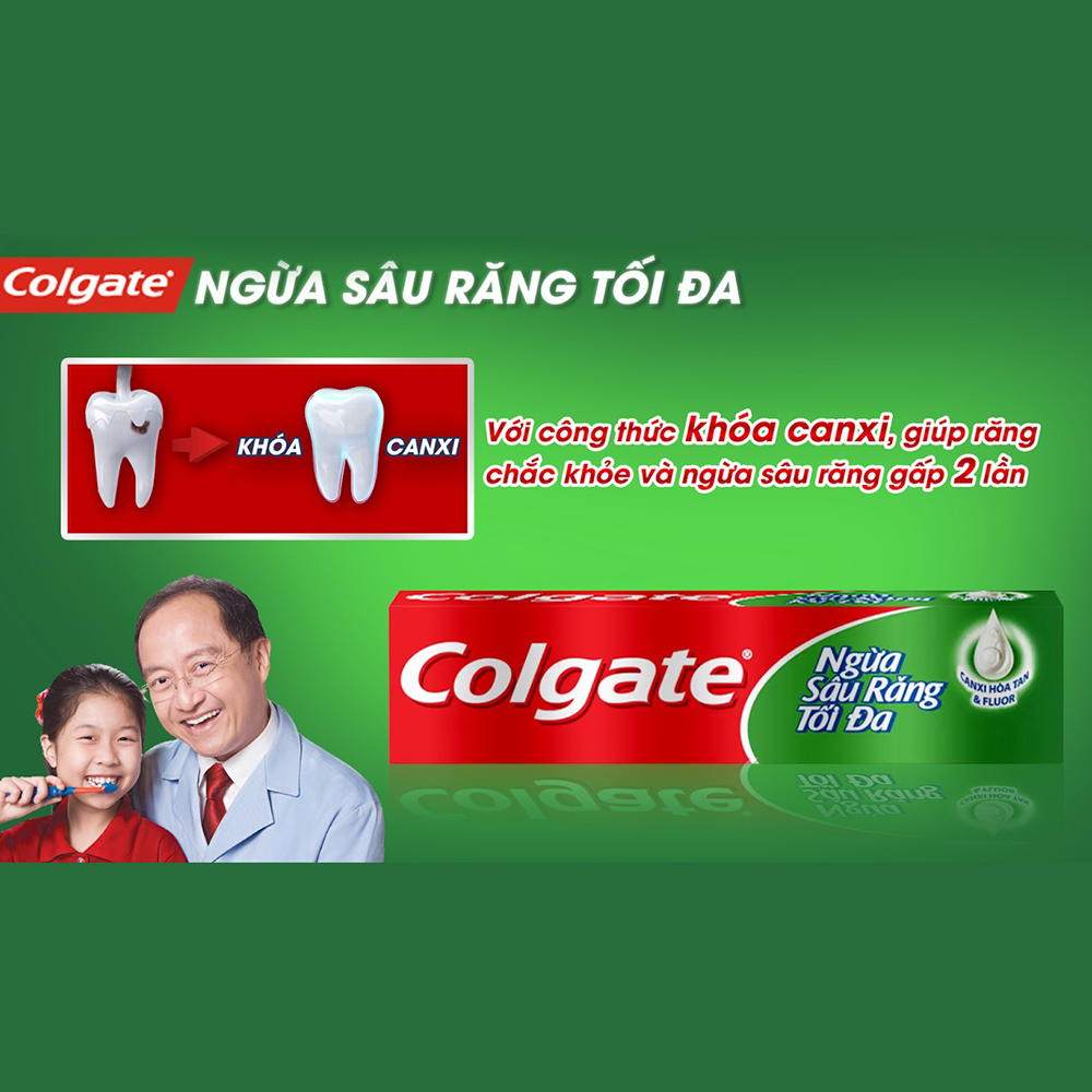 Combo 2 Hộp Kem Đánh Răng Colgate Ngừa Sâu Răng Tối Đa 250g - Sản Phẩm Chính Hãng Tặng Kèm Bàn Chải Lông Tơ Mềm