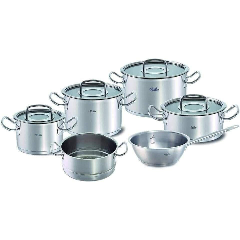 Bộ Nồi Fissler Profi Original, Set 6 Món FISSLER ORIGINAL PPROFI, Bộ Nồi Đức, Dùng Cho Mọi Loại Bếp, Kèm Xửng Hấp, Nhập Khẩu Đức, Hàng Chính Hãng