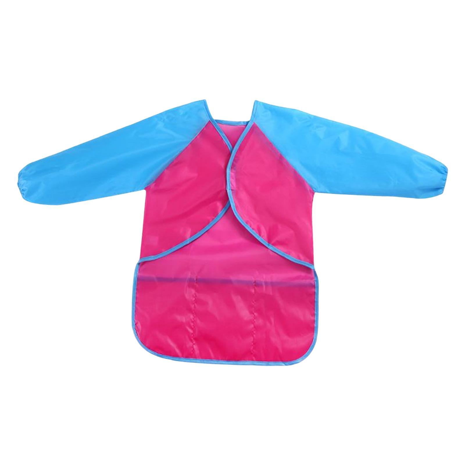 Washable Children Baking Eating Smock with 3 Pocket for Baby Toddler Infant