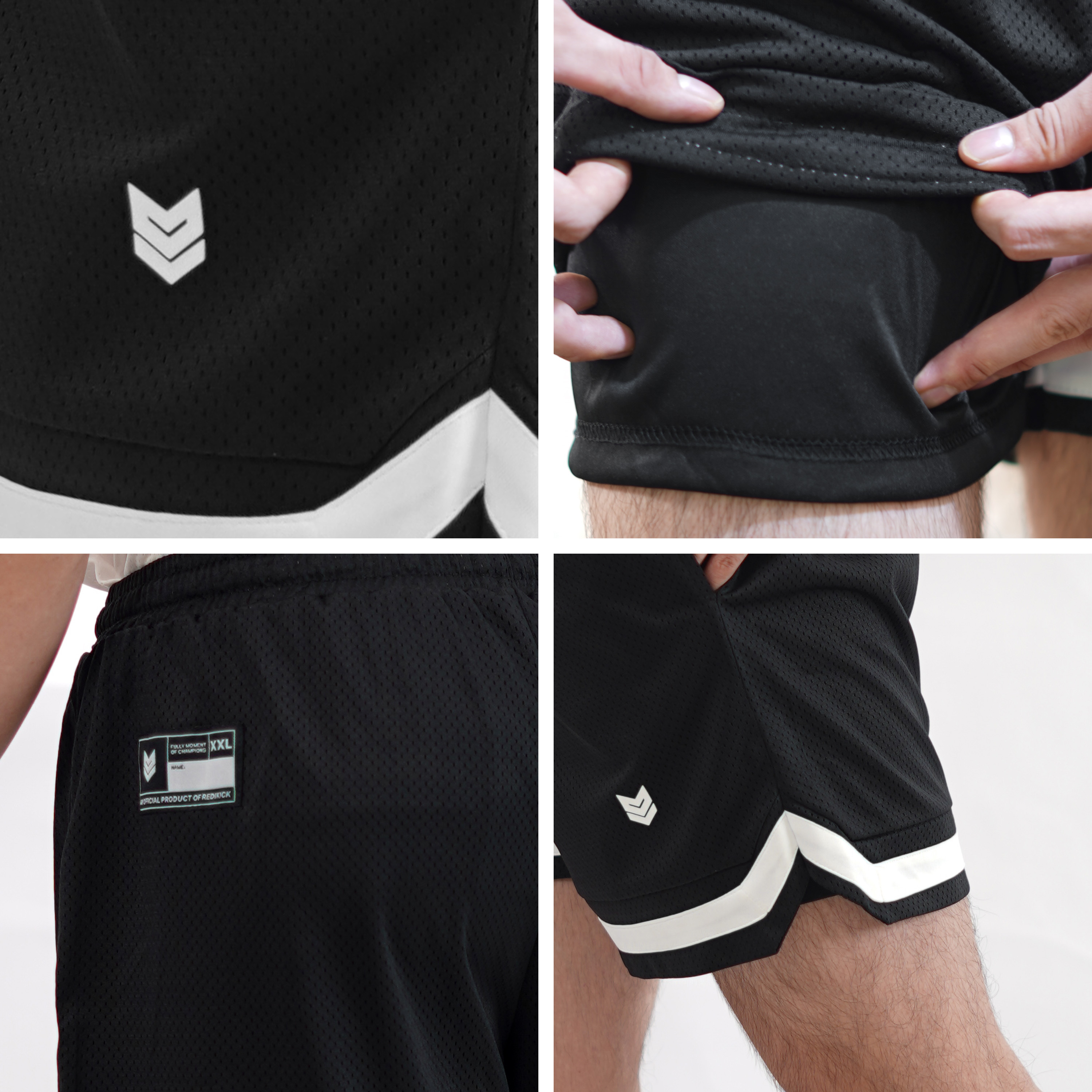 Quần short đùi thể thao 2 lớp Redikick Nhanh khô Bóng Rổ Pickle ball Gym Chạy Bộ Bóng Đá Tennis