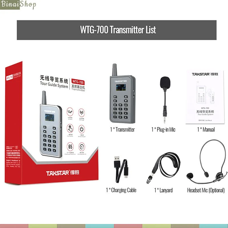 Takstar WTG-700 - Bộ Thiết Bị Truyền Âm Cho Phiên Dịch, Hướng Dẫn Viên Du Lịch - Hàng chính hãng