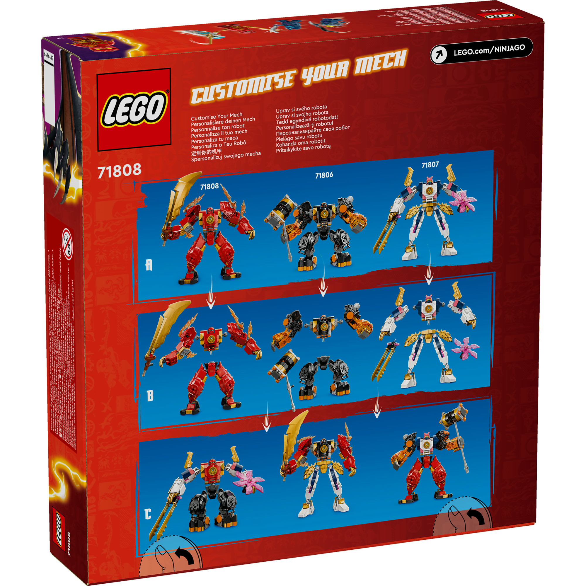LEGO NINJAGO 71808 Đồ chơi lắp ráp Chiến giáp lửa của Ka-i (322 chi tiết)