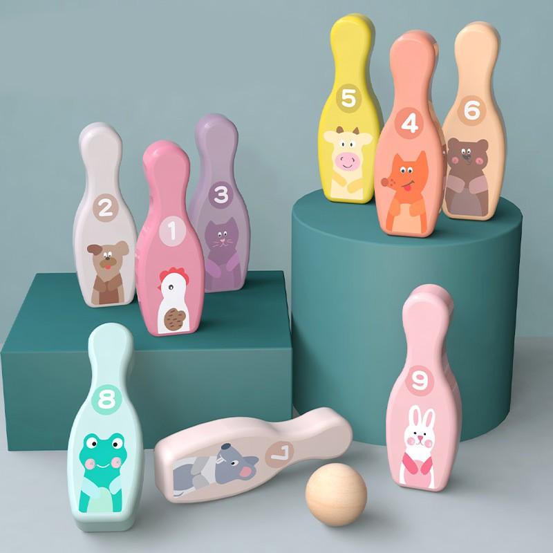 Bộ đồ chơi Bowling bằng gỗ cho bé hình con vật