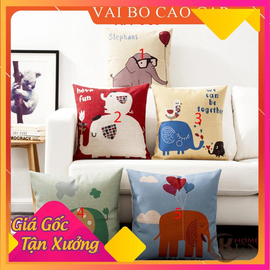 Gối Tựa Lưng | Gối Tựa Sofa, Gối Vuông Trang Trí In Hoạt Tiết Hoa Lá Hiện Đại Kích Thước 45x45cm