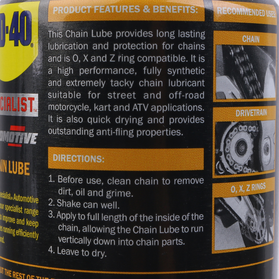 Chai Xịt Vệ Sinh Sên Xích WD-40 Chain Lube 351020 (360ml)