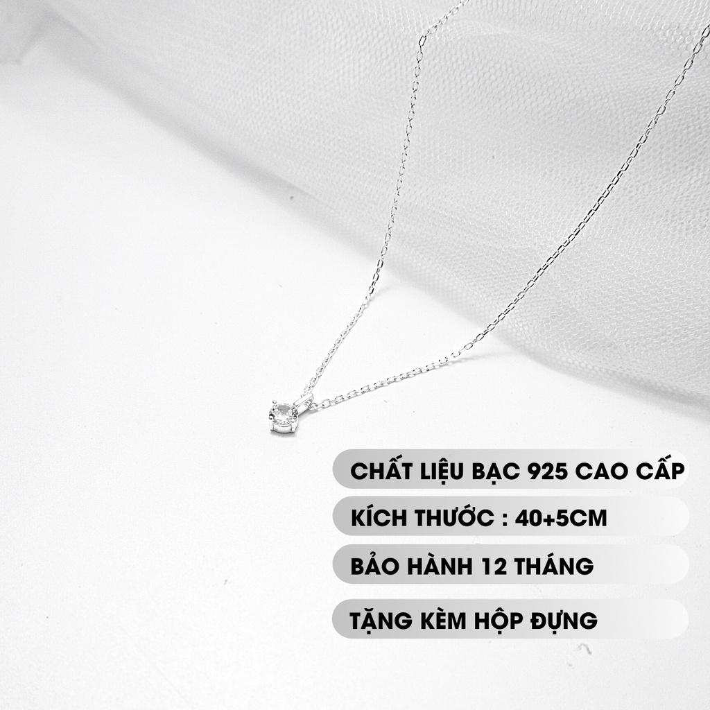 Dây chuyền bạc Anta ATJ9076, vòng cổ nữ đính đá cao cấp Beaded Necklace