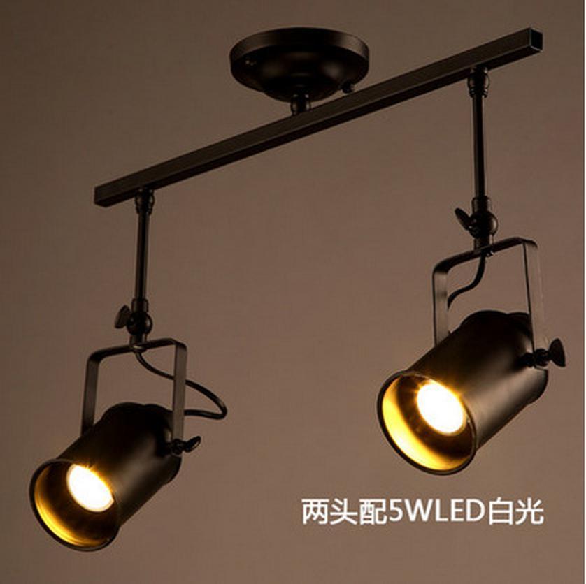 Phong cách mới nhất đơn giản retro Mỹ theo dõi đèn chùm công nghiệp sáng tạo phòng khách quầy bar cửa hàng quần áo cá tính ĐÈN LED thanh dài đèn sân khấu