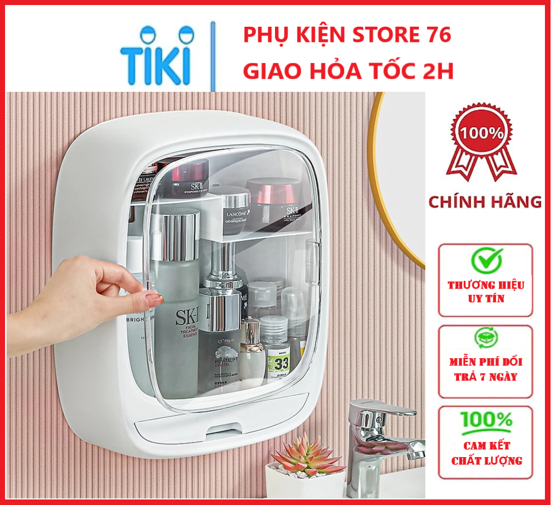 Tủ Đựng Mỹ Phẩm Dán Tường Hoặc Khoan Tường Tùy Nhu Cầu Đa Năng  - Hàng Việt Nam