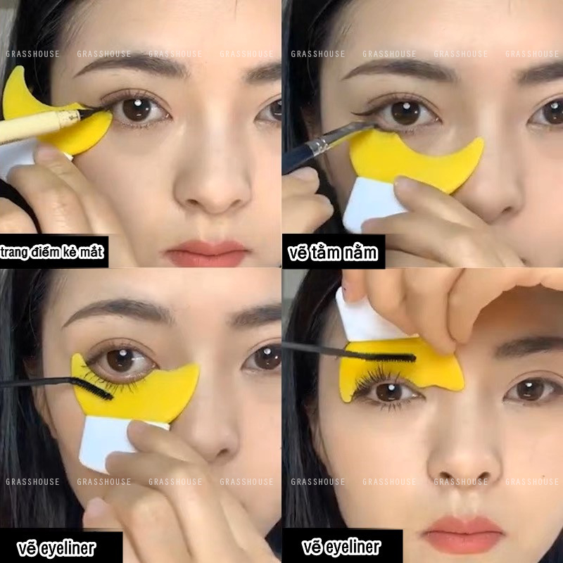 Dụng Cụ Hỗ Trợ trang điểm kẻ mắt, chuốt mascara Đa Năng tiện lợi nhỏ gọn [micro