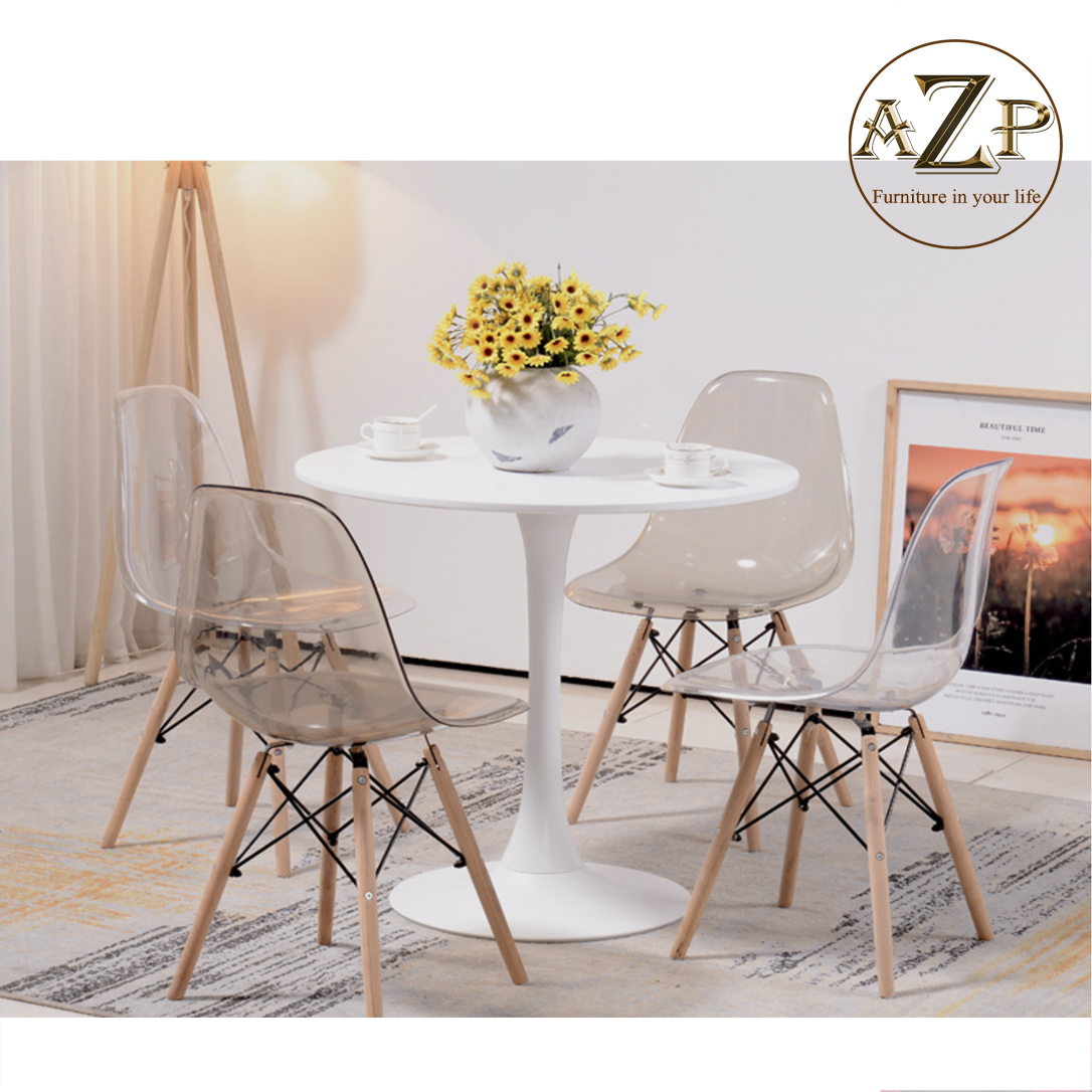 Ghế Ăn, Ghế Cafe, Ghế Làm Việc, Ghế Thư Giản Relax Nhựa Trong Suốt Arcylic, AZP-DSPC - Dòng Đương Đại, Phân Khúc Trung Lưu.