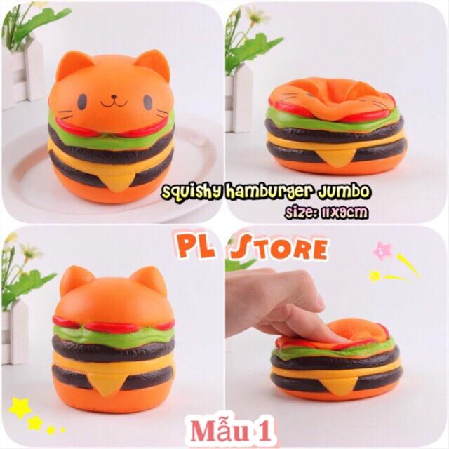 Squishy Hamburger Mèo Jumbo