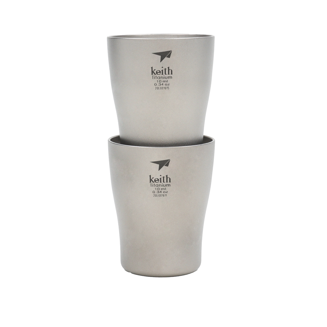 Bộ cốc uống rượu Titanium Wine Cup 10ml KEITH Ti9304 10ml (Bộ 2 chiếc)