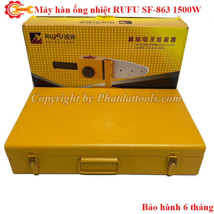 Máy hàn ống nhiệt cỡ lớn RUFU SF863-Công suất 1500W-Đầy đủ phụ kiện-Bảo hành 6 tháng