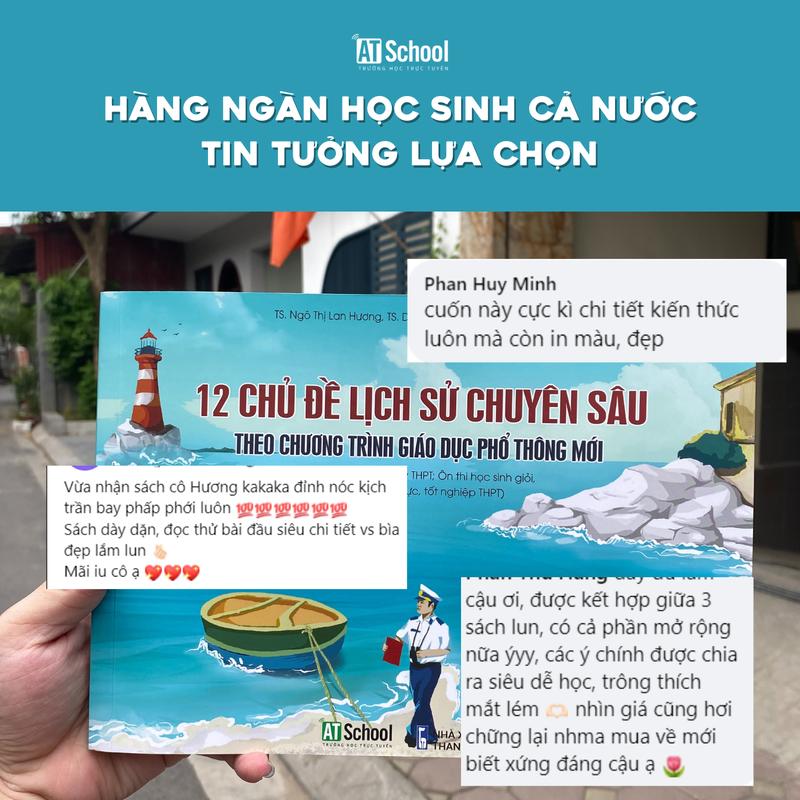 [Chương trình mới] Sách ôn thi Lịch sử 2025: 12 Chủ Đề Lịch Sử Chuyên Sâu &amp; Câu Hỏi Trắc Nghiệm Lịch Sử