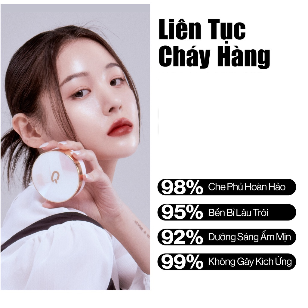 Phấn nước trang điểm dưỡng da GLAMRR Q LONG WEAR DD CUSHION by Gilaa