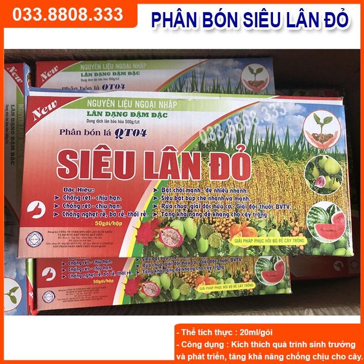 20 Gói Phân bón siêu lân đỏ cho cây kích rễ nhanh, siêu ra hoa