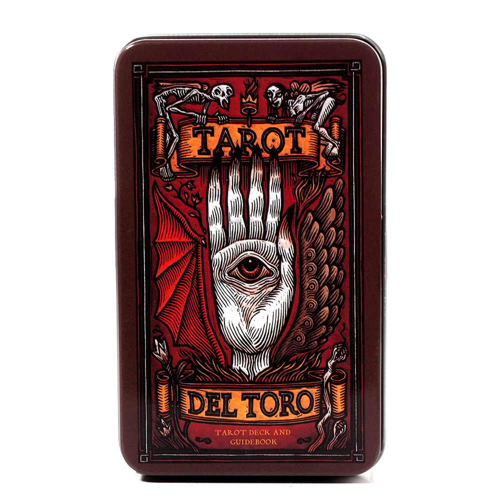 Bộ Bài Tarot Del Toro Tarot Hộp Thiếc Mạ Cạnh Đỏ 78 Lá Tặng File Tiếng Anh Và Đá Thanh Tẩy