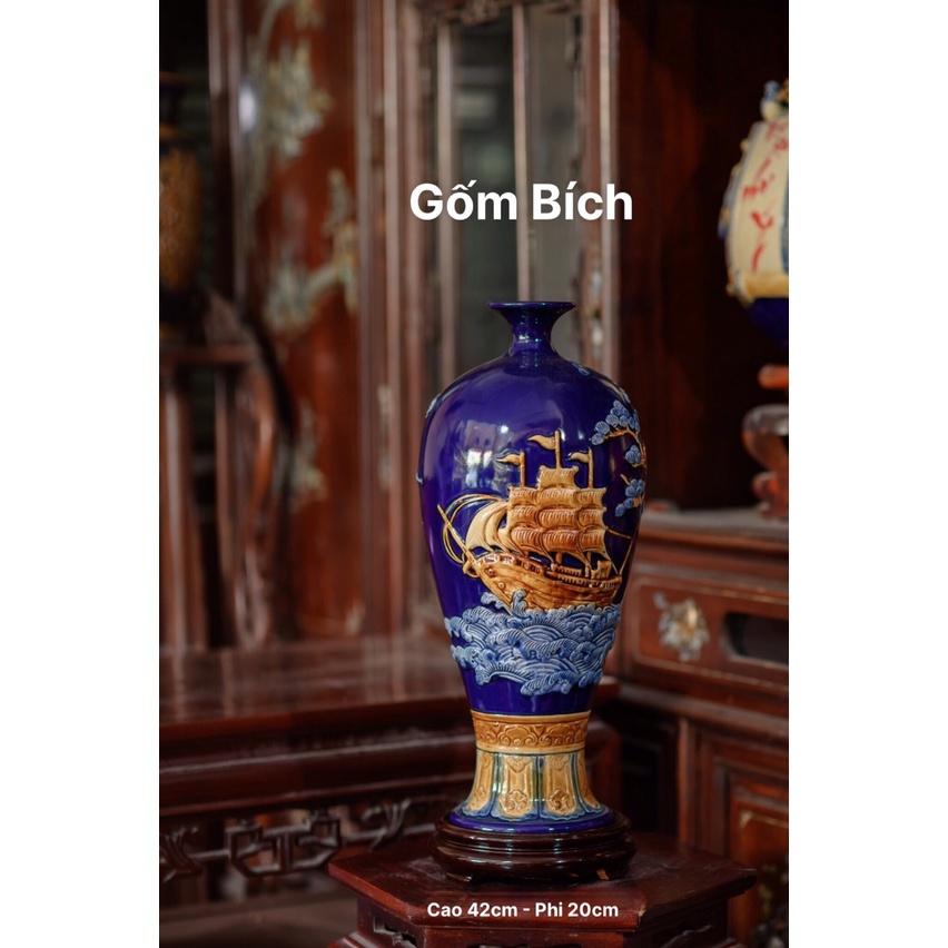 Mai Bình Thuận Buồm Xuôi Gió Cao 42cm Bình Phong Thủy Tài Lộc