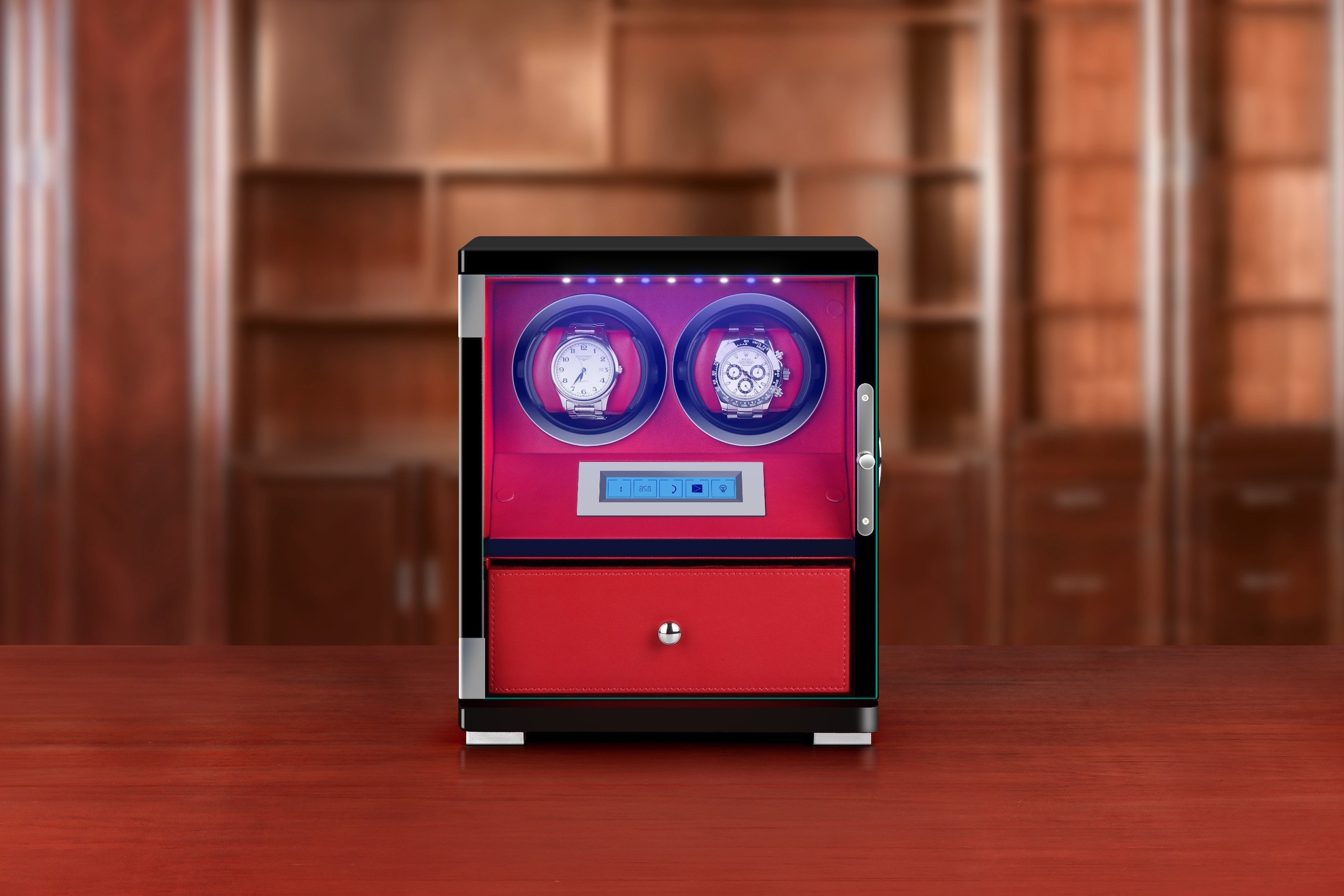 HỘP XOAY CHÍNH HÃNG DRIKLUX D2 KHÓA VÂN TAY - XOAY 2 ĐỒNG HỒ