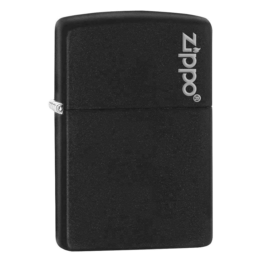 Bật Lửa Zippo Black Matte Với Logo