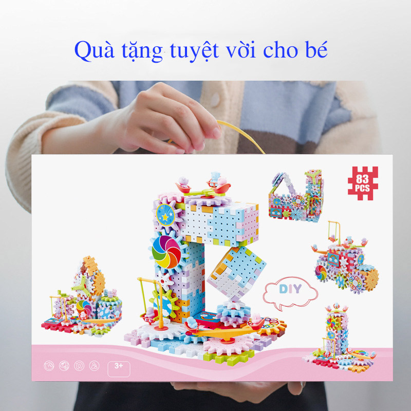 Đồ chơi lắp ráp bánh răng 83 chi tiết