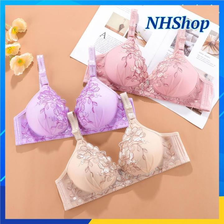 Sale 40%: Áo lót nữ Big Size Không gọng ren hoa mút mỏng