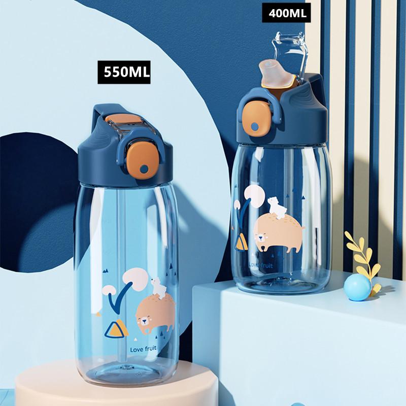 400Ml/550Ml Chất Lượng Cao Chất Liệu Tritan Trẻ Em Bình Nước Có Ống Hút Chống Rò Rỉ Không Chứa BPA Bền nhựa Bình Tập Uống