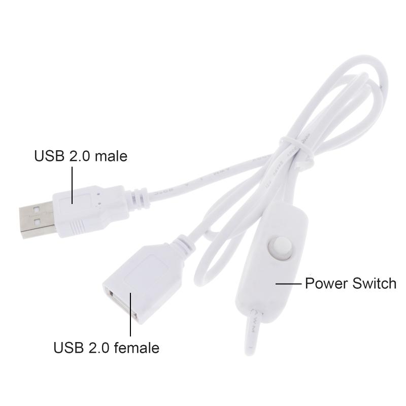 Nút Công Tắc USB Cáp Nối Dài Công Tắc Tắt/Mở USB Cáp Sạc Cho Quạt USB Dải Đèn LED Đèn Bàn