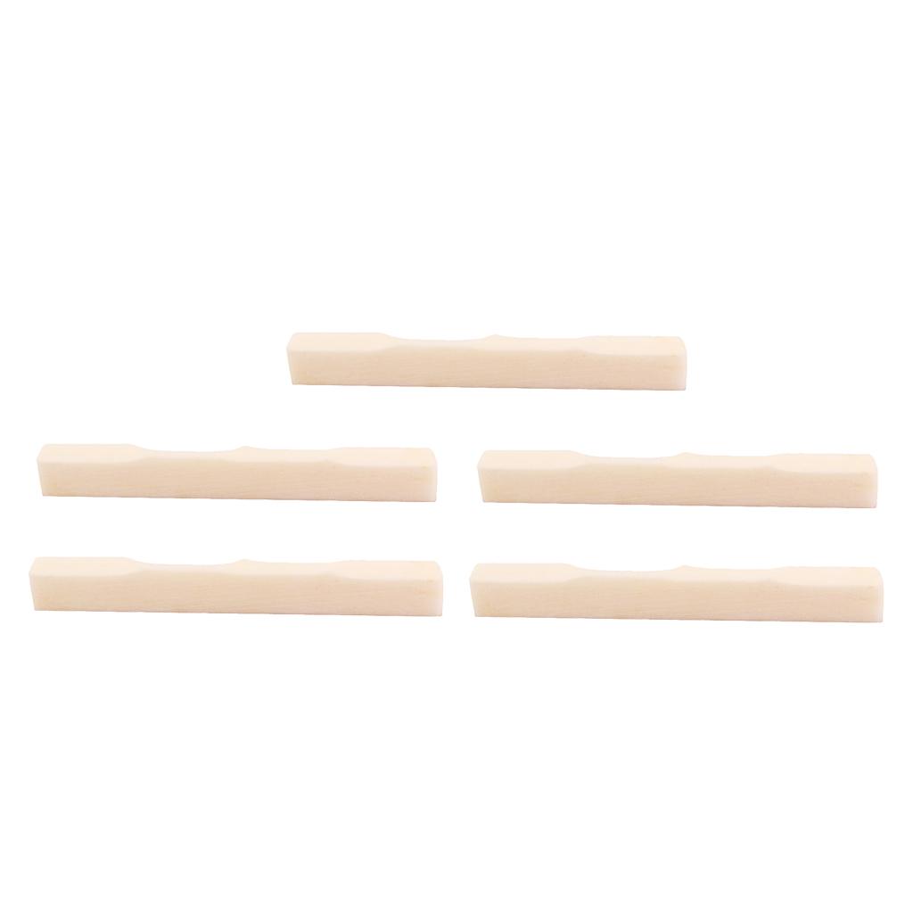 5 Pieces Bone Bridge Saddles Ukulele Guitar Bone Saddle Musical Instruments And DJ Equipment