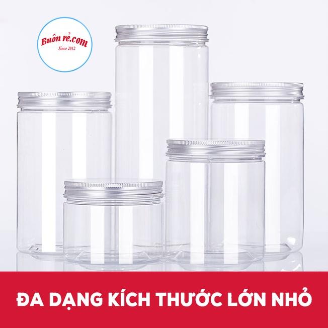 Hũ nhựa PET nắp thiếc – Hộp nhựa đựng hạt khô nhiều kích thước 01443