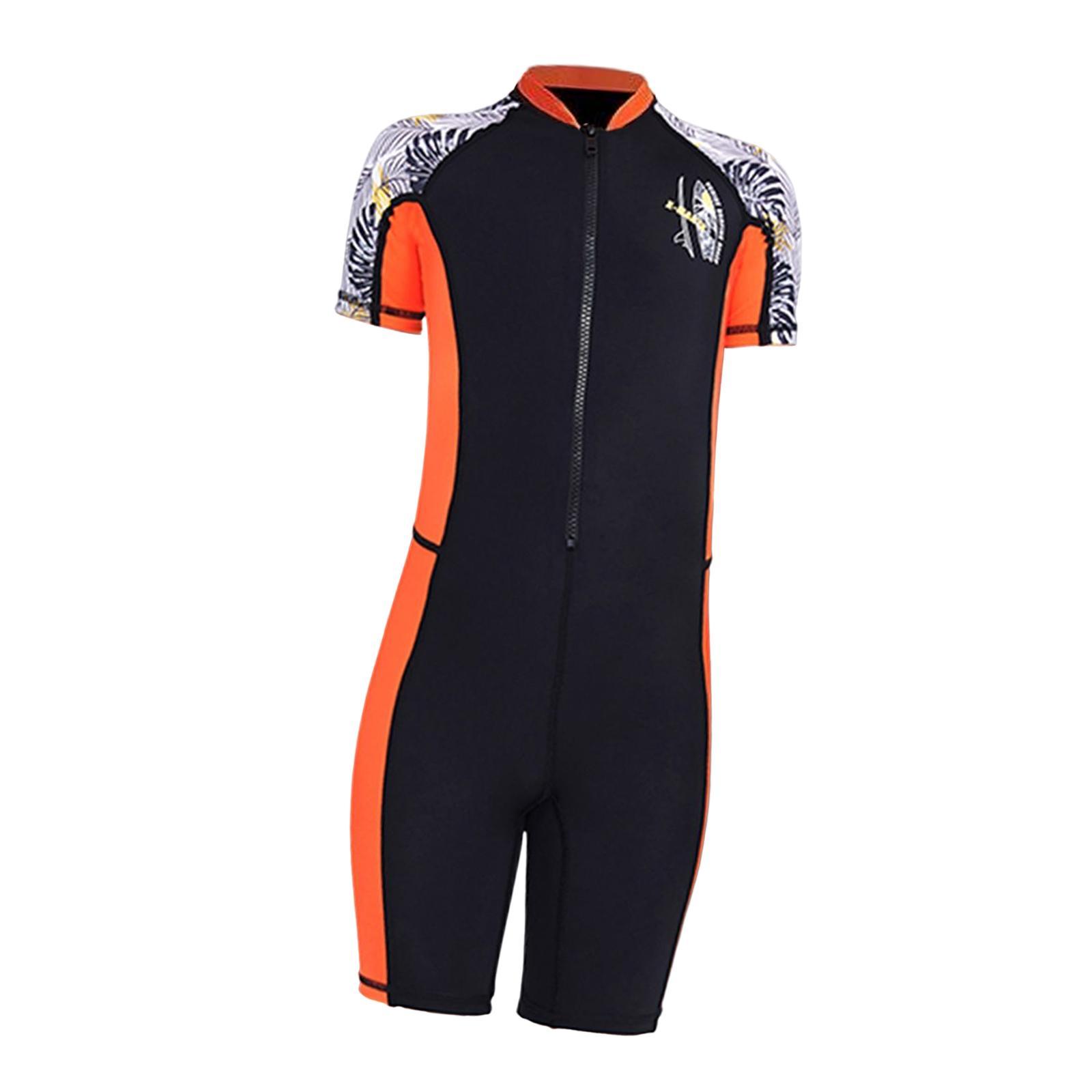 Wetsuit Swimsuit Swimming Snorkeling Child Short Sleeve Boys Girls Surfing