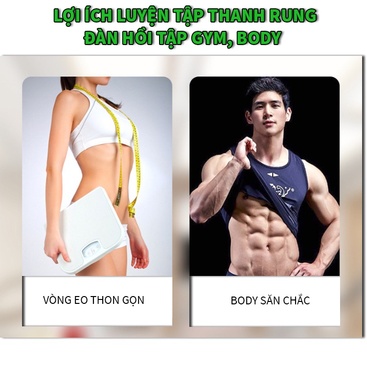 Thanh rung đàn hồi tập gym, gậy tập gym SPORT đa năng tại nhà