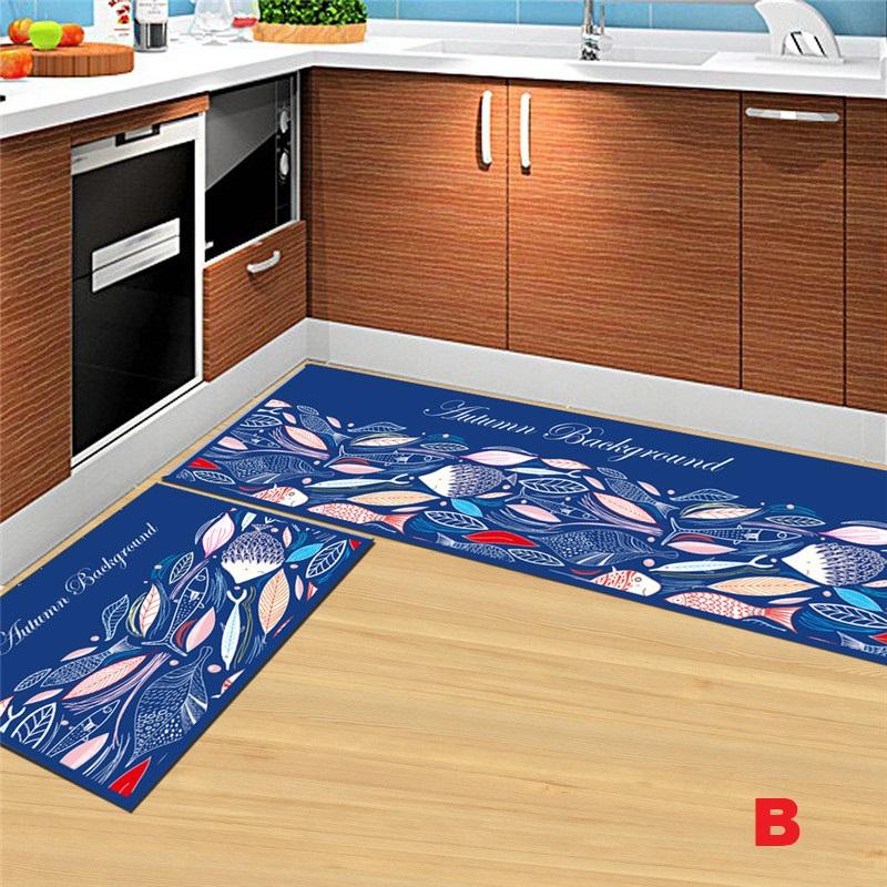 Bộ 2 Thảm Chùi Chân Chống Trượt 6 Kiểu Kích Thước 40x60 + 40x120cm