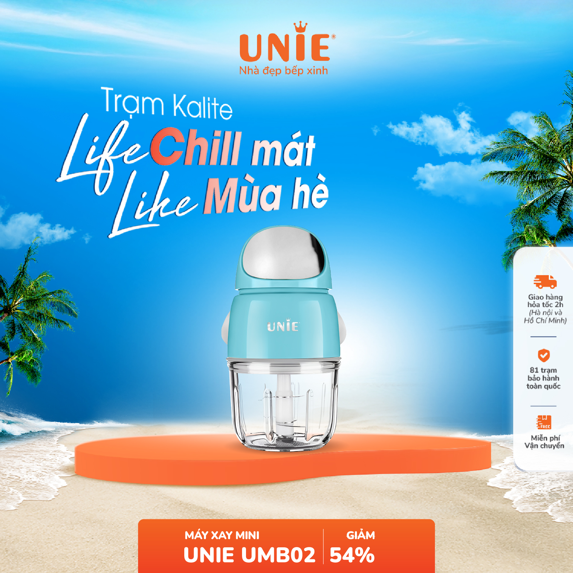 Máy xay mini UMB02, lưỡi dao 3 tầng inox 304,cối thuỷ tinh cao cấp, xay đa năng công suất lớn, bảo hành 12 tháng-hàng chính hãng